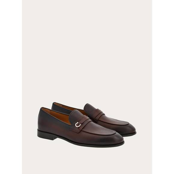 SALVATORE FERRAGAMO Other - NEW SALVATORE FERRAGAMO men's gancini ornament moccasin in brown